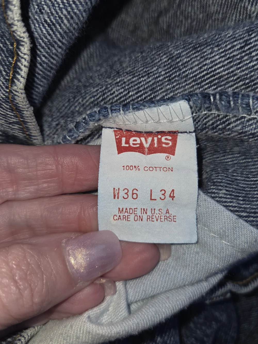 Vintage 1988 Levi's 550 Stonewash Jeans Made in USA 36x34 Knoxville 532
